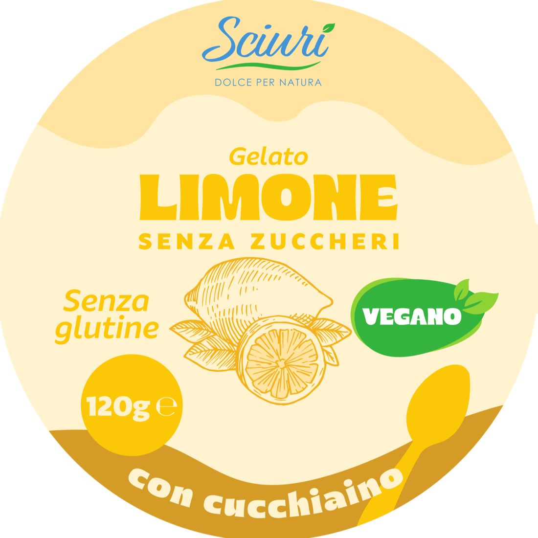 Coppetta Sciurì gusto Limone vista dall'alto