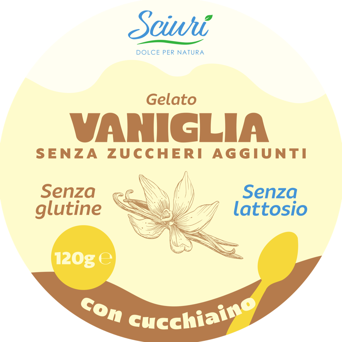Coppetta Sciurì gusto Vaniglia vista dall'alto